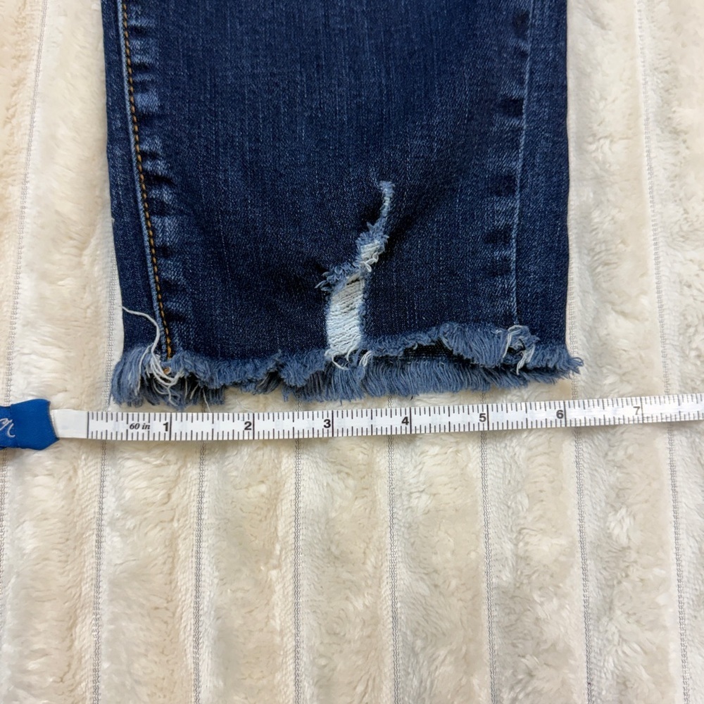 KanCan: Karlee High Rise Ankle Skinny Distressed Blue Jean, Size 28 - Picture 10 of 11